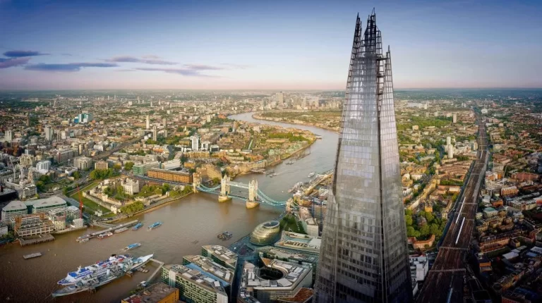 Standing at 310 meters, The Shard is the tallest building in the UK